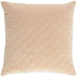 Kave Home - Housse De Coussin Carmin 100 % Coton Velours Avec Losanges Roses 45 X 45 Cm - Rose