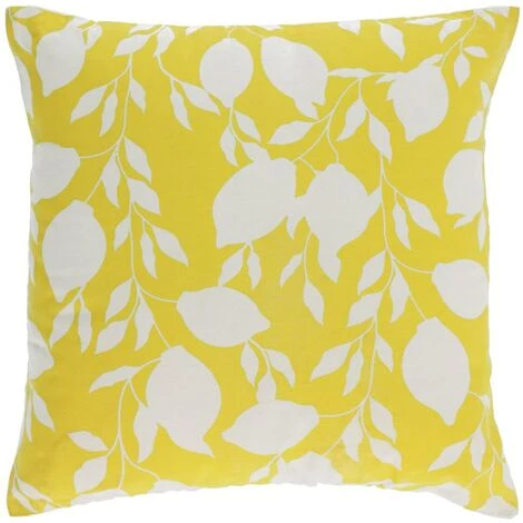 Kave Home - Housse De Coussin Etel 100% Coton Citrons Blanc Et Jaune 45 X 45cm - Jaune 3 Kave Home - Housse De Coussin Etel 100% Coton Citrons Blanc Et Jaune 45 X 45cm - Jaune