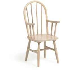 Kave Home - Chaise Enfant Daisa Bois D'hévéa Massif - Naturel