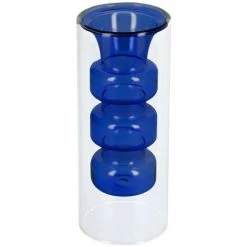Kave Home - Vase Charlize En Verre Bleu Et Transparent - Bleu
