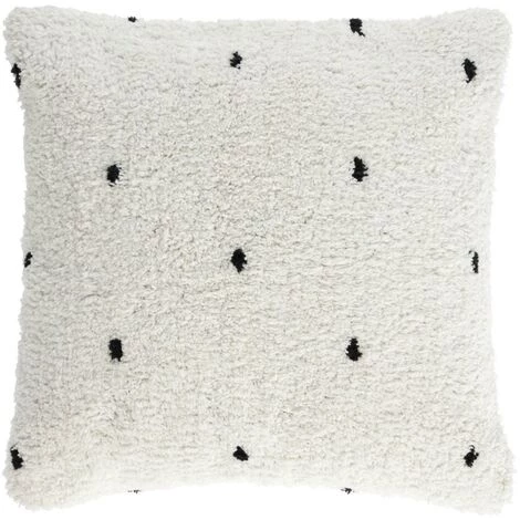 Kave Home - Housse De Coussin Meri Coton Blanc à Pois Noirs 45 X 45 Cm - Blanc 3 Kave Home - Housse De Coussin Meri Coton Blanc à Pois Noirs 45 X 45 Cm - Blanc
