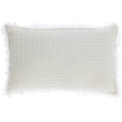 Kave Home - Housse De Coussin Shallow 100 % Coton Blanc 30 X 50 Cm - Blanc
