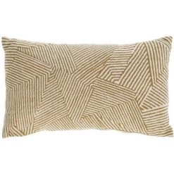 Kave Home - Housse De Coussin Devi 100% Coton Rayures Beige Et Marron 30 X 50 Cm - Beige