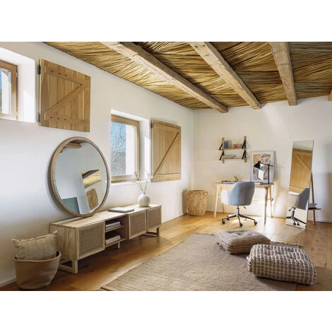 Kave Home - Housse De Coussin Devi à Franges Beiges Et Bleues 45 X 45 Cm - Bleu 4 Kave Home - Housse De Coussin Devi à Franges Beiges Et Bleues 45 X 45 Cm - Bleu – Image 2