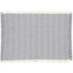 Kave Home - Lot Aicha De 2 Sets De Table 100% Coton Avec Franges Beige Et Bleu 35 X 50 Cm - Bleu