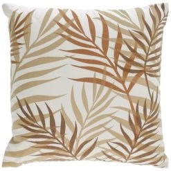 Kave Home - Housse De Coussin Amorela 100% Coton Feuilles Marron 45 X 45 Cm - Marron