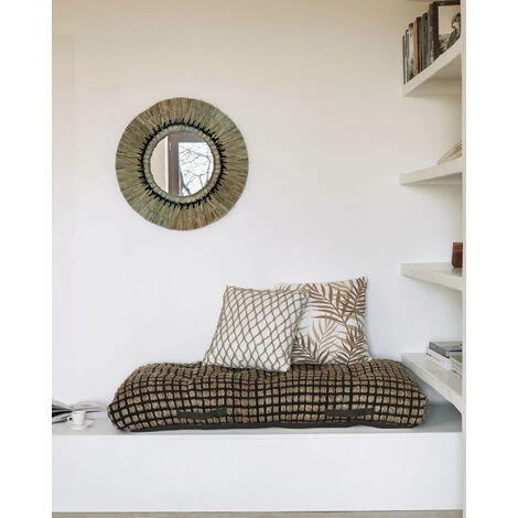 Kave Home - Housse De Coussin Amorela 100% Coton Feuilles Marron 45 X 45 Cm - Marron 4 Kave Home - Housse De Coussin Amorela 100% Coton Feuilles Marron 45 X 45 Cm - Marron – Image 2