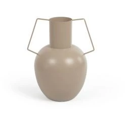 Kave Home - Vase Bellabel En Métal Marron Clair 38 Cm - Marron