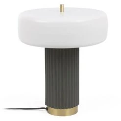 Kave Home - Lampe Serenella En Métal Peint Blanc Et Vert - Blanc