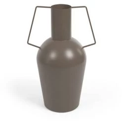 Kave Home - Vase Bellabel En Métal Marron Foncé 43 Cm - Marron
