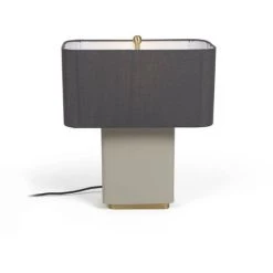 Kave Home - Lampe Clelia En Métal Peint Beige Et Gris Foncé - Gris