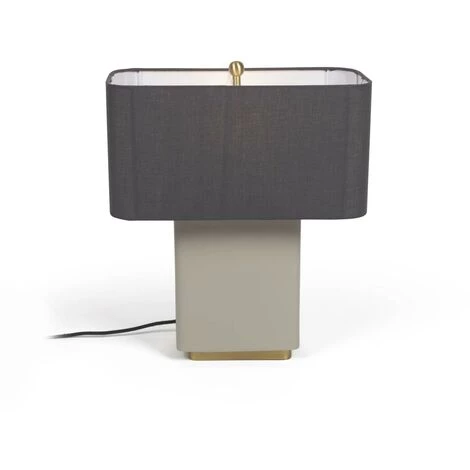 Kave Home - Lampe Clelia En Métal Peint Beige Et Gris Foncé - Gris 3 Kave Home - Lampe Clelia En Métal Peint Beige Et Gris Foncé - Gris