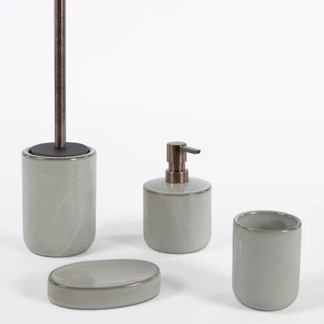 Kave Home - Porte-savon Chavela En Céramique Gris - Gris 4 Kave Home - Porte-savon Chavela En Céramique Gris - Gris – Image 2