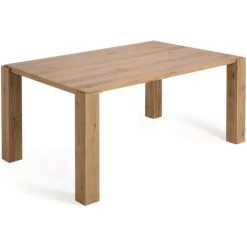 Kave Home - Table Deyanira En Contreplaqué De Chêne Et Pieds En Bois De Chêne Massif 160 X 90 Cm - Naturel
