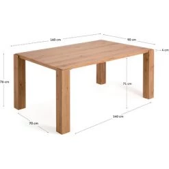 Kave Home - Table Deyanira En Contreplaqué De Chêne Et Pieds En Bois De Chêne Massif 160 X 90 Cm - Naturel 9 Kave Home - Table Deyanira En Contreplaqué De Chêne Et Pieds En Bois De Chêne Massif 160 X 90 Cm - Naturel -KAVE HOME Soldes 2022 52695689 4