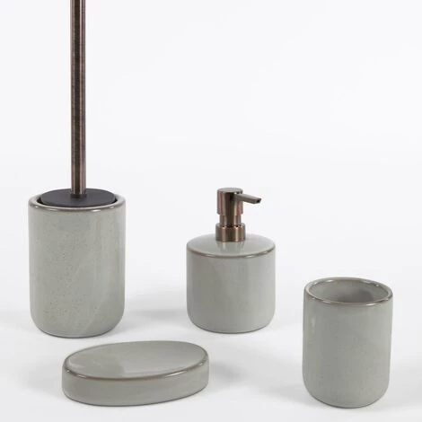 Kave Home - Distributeur De Savon Chavela En Céramique Gris - Gris 4 Kave Home - Distributeur De Savon Chavela En Céramique Gris - Gris – Image 2