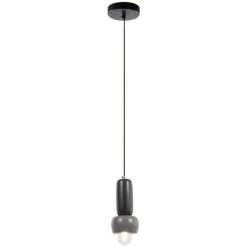 Kave Home - Suspension Cathaysa En Métal Peint Gris Et Noir - Noir