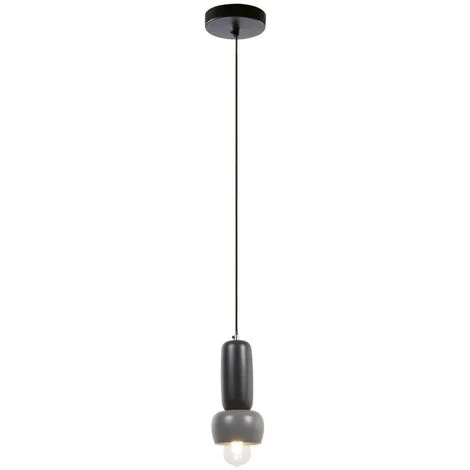 Kave Home - Suspension Cathaysa En Métal Peint Gris Et Noir - Noir 3 Kave Home - Suspension Cathaysa En Métal Peint Gris Et Noir - Noir