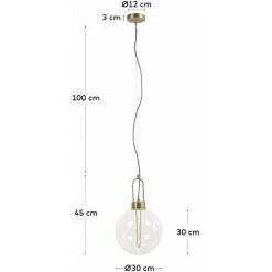 Kave Home - Suspension Edelweiss En Verre Et Métal Finition Dorée - Transparent 7 Kave Home - Suspension Edelweiss En Verre Et Métal Finition Dorée - Transparent -KAVE HOME Soldes 2022 52695710 3
