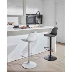 Kave Home - Tabouret Orlando - T En Polyuréthane Blanc Et Acier Blanc Mat 60-82 Cm - Blanc 10 Kave Home - Tabouret Orlando - T En Polyuréthane Blanc Et Acier Blanc Mat 60-82 Cm - Blanc -KAVE HOME Soldes 2022 52695712 4