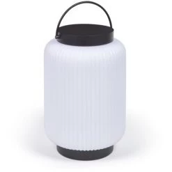 Kave Home - Lampe De Table Verona En Polyéthylène Et Métal Avec Finition Noire - Noir