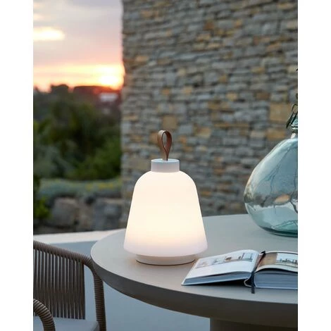 Kave Home - Lampe De Table Udiya En Polyéthylène Et Métal Avec Finition Blanche - Blanc 4 Kave Home - Lampe De Table Udiya En Polyéthylène Et Métal Avec Finition Blanche - Blanc – Image 2