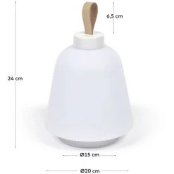 Kave Home - Lampe De Table Udiya En Polyéthylène Et Métal Avec Finition Blanche - Blanc 7 Kave Home - Lampe De Table Udiya En Polyéthylène Et Métal Avec Finition Blanche - Blanc -KAVE HOME Soldes 2022 52695751 3