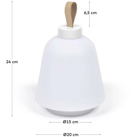 Kave Home - Lampe De Table Udiya En Polyéthylène Et Métal Avec Finition Blanche - Blanc 5 Kave Home - Lampe De Table Udiya En Polyéthylène Et Métal Avec Finition Blanche - Blanc – Image 3