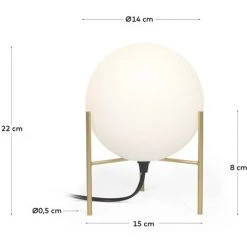 Kave Home - Lampe De Table Seine En Acier Finition Laiton - Doré 7 Kave Home - Lampe De Table Seine En Acier Finition Laiton - Doré -KAVE HOME Soldes 2022 52695757 3