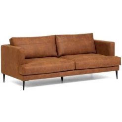 Kave Home - Canapé Tanya 2 Places Rembourré Marron Clair 183 Cm - Marron