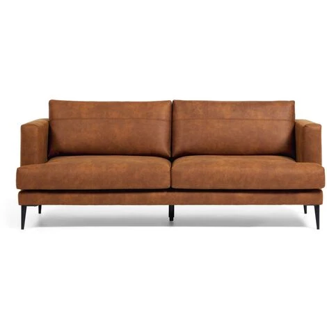 Kave Home - Canapé Tanya 2 Places Rembourré Marron Clair 183 Cm - Marron 4 Kave Home - Canapé Tanya 2 Places Rembourré Marron Clair 183 Cm - Marron – Image 2