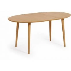 Kave Home - Table Extensible Oqui Ovale Placage De Chêne Et Pieds En Bois Massif Ø 120 (200) X 90 Cm - Naturel 9 Kave Home - Table Extensible Oqui Ovale Placage De Chêne Et Pieds En Bois Massif Ø 120 (200) X 90 Cm - Naturel -KAVE HOME Soldes 2022 54045347 3
