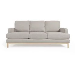 Kave Home - Canapé Mihaela 3 Places En Bouclette Grise 203 Cm - Gris