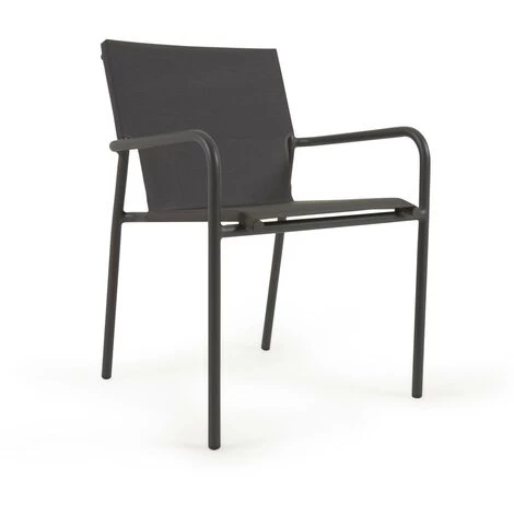 Kave Home - Chaise De Jardin Zaltana En Aluminium Avec Finition Peinture Noire Mate - Noir 3 Kave Home - Chaise De Jardin Zaltana En Aluminium Avec Finition Peinture Noire Mate - Noir