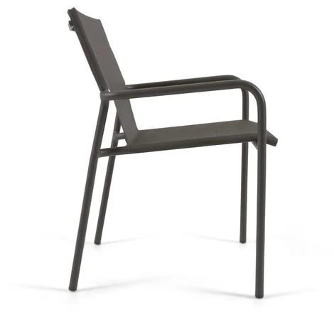 Kave Home - Chaise De Jardin Zaltana En Aluminium Avec Finition Peinture Noire Mate - Noir 4 Kave Home - Chaise De Jardin Zaltana En Aluminium Avec Finition Peinture Noire Mate - Noir – Image 2