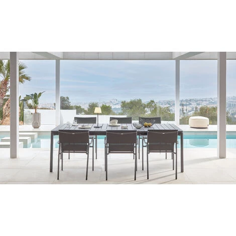 Kave Home - Chaise De Jardin Zaltana En Aluminium Avec Finition Peinture Noire Mate - Noir 6 Kave Home - Chaise De Jardin Zaltana En Aluminium Avec Finition Peinture Noire Mate - Noir – Image 4