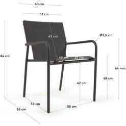 Kave Home - Chaise De Jardin Zaltana En Aluminium Avec Finition Peinture Noire Mate - Noir 11 Kave Home - Chaise De Jardin Zaltana En Aluminium Avec Finition Peinture Noire Mate - Noir -KAVE HOME Soldes 2022 54346698 5