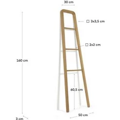 Kave Home - Porte-serviettes Uliana En Bois De Teck Massif Finition Naturelle 50 X 160 Cm - Naturel 7 Kave Home - Porte-serviettes Uliana En Bois De Teck Massif Finition Naturelle 50 X 160 Cm - Naturel -KAVE HOME Soldes 2022 55292509 3