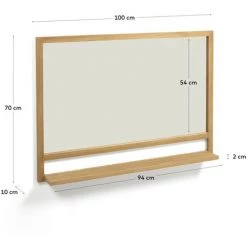 Kave Home - Miroir Taciana En Bois De Teck Massif 100 X 70 Cm - Naturel 7 Kave Home - Miroir Taciana En Bois De Teck Massif 100 X 70 Cm - Naturel -KAVE HOME Soldes 2022 55292527 3
