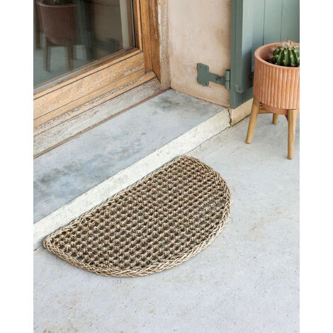 Kave Home - Paillasson D'entrée Semicirculaire Yariela Fibres Naturelles 60 X 35 Cm - Naturel 4 Kave Home - Paillasson D'entrée Semicirculaire Yariela Fibres Naturelles 60 X 35 Cm - Naturel – Image 2