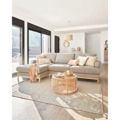 Kave Home - Canapé Mihaela 3 Places Avec Méridienne à Gauche En Bouclette Grise 264 Cm - Gris -KAVE HOME Soldes 2022 58524796 4