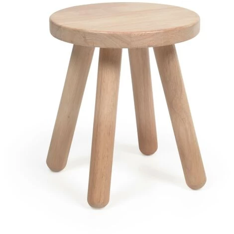 Kave Home - Tabouret Enfant Dilcia Bois D'hévéa Massif Hauteur 31 Cm - Naturel 3 Kave Home - Tabouret Enfant Dilcia Bois D'hévéa Massif Hauteur 31 Cm - Naturel