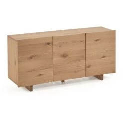 Kave Home - Buffet Rasha 3 Portes En Contreplaqué De Chêne Finition Naturelle 150 X 71 Cm - Naturel