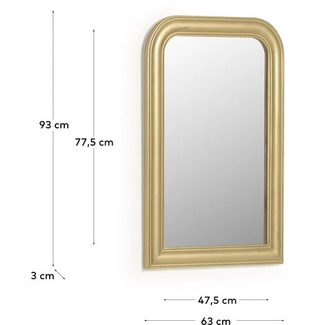 Kave Home - Miroir Adinoshika Doré 63 X 93 Cm - Doré 4 Kave Home - Miroir Adinoshika Doré 63 X 93 Cm - Doré – Image 2