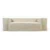 Kave Home - Canapé Déhoussable Blok 3 Places En Lin Blanc 240 Cm - Blanc