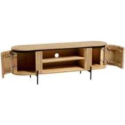 Kave Home - Meuble TV Licia 2 Portes En Bois De Manguier Massif Et Métal Noir 160 X 56 Cm - Naturel 9 Kave Home - Meuble TV Licia 2 Portes En Bois De Manguier Massif Et Métal Noir 160 X 56 Cm - Naturel -KAVE HOME Soldes 2022 59217376 3