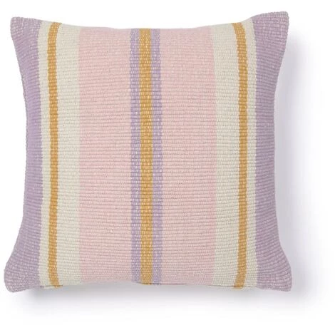 Kave Home - Housse De Coussin Marilina 100% Coton Lilas Et Rayures Multicolores 45 X 45 Cm - Multicolore 3 Kave Home - Housse De Coussin Marilina 100% Coton Lilas Et Rayures Multicolores 45 X 45 Cm - Multicolore
