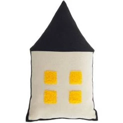 Kave Home - Coussin Maison Nisi 100% Coton (GOTS) Beige Et Noir 35 X 20 Cm - Multicolore