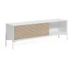 Kave Home - Meuble TV Marielle 1 Porte Placage Frêne Laqué Blanc Et Métal Blanc 167 X 53 Cm - Blanc 1 Kave Home - Meuble TV Marielle 1 Porte Placage Frêne Laqué Blanc Et Métal Blanc 167 X 53 Cm - Blanc -KAVE HOME Soldes 2022 59217408 1