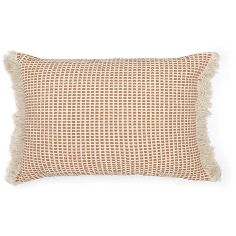 Kave Home - Housse De Coussin Kaia En Coton à Rayures De Couleur Naturelle Et Terracotta 30 X 50 Cm - Naturel 3 Kave Home - Housse De Coussin Kaia En Coton à Rayures De Couleur Naturelle Et Terracotta 30 X 50 Cm - Naturel